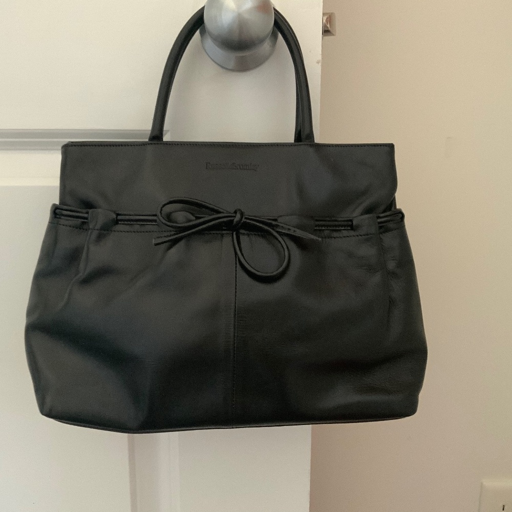 Vintage Black Leather Handbag/Purse From Russell & Bromley